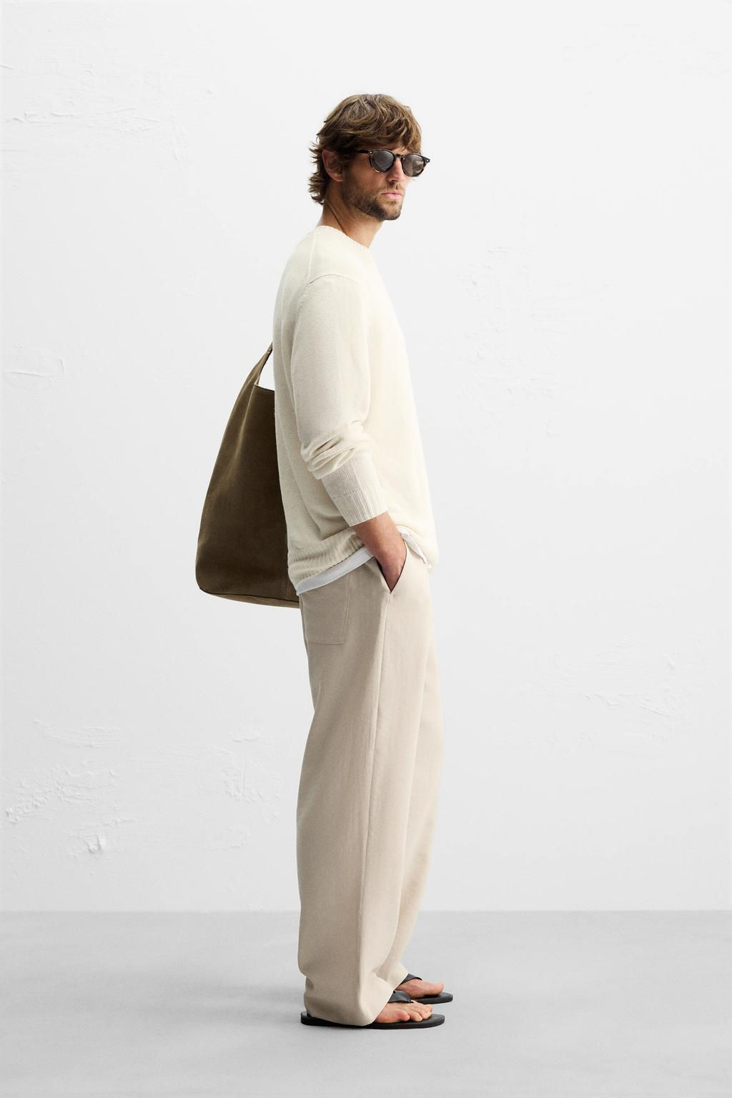 LYOCELL BLEND TROUSERS - Zara фото 12