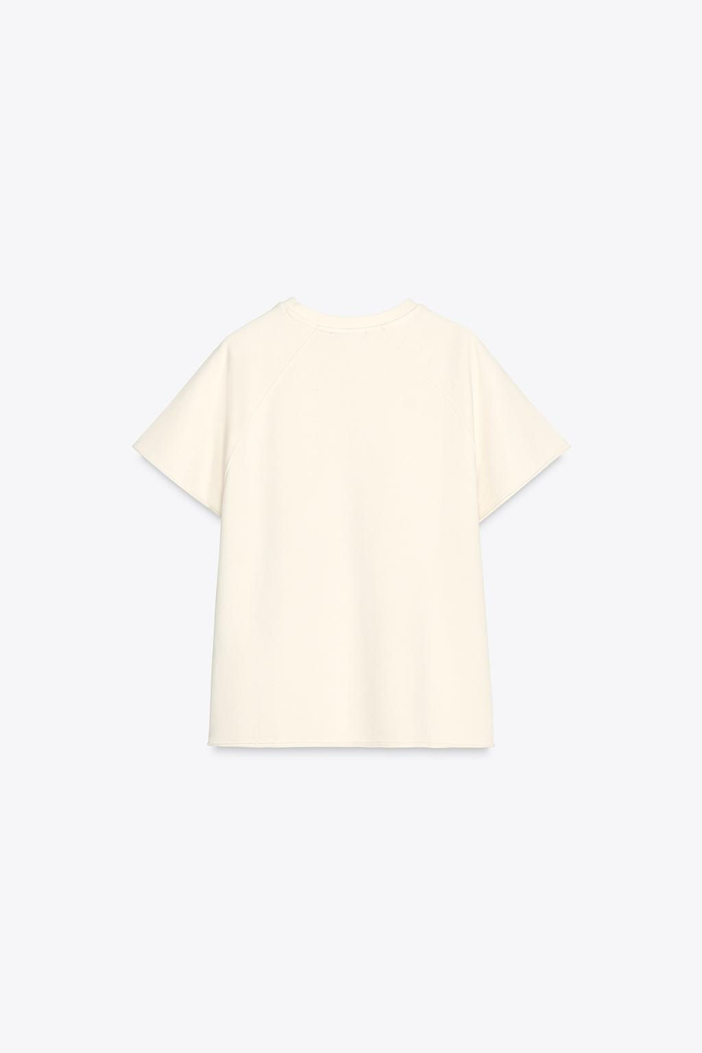 WASHED-EFFECT TEXT PLUSH SWEATSHIRT - Zara фото 12