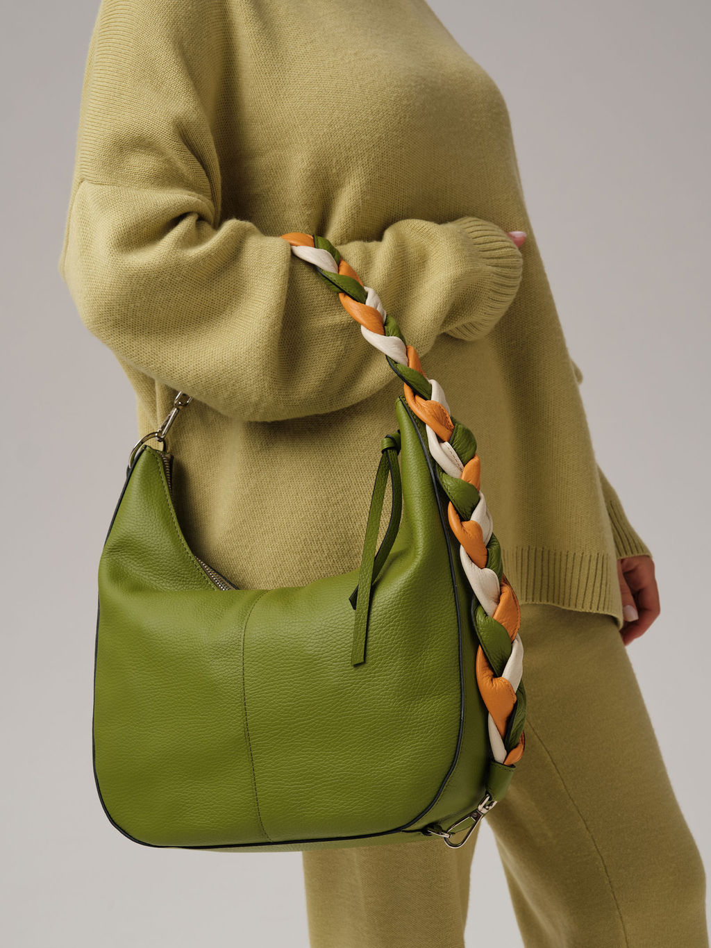 Кожаная сумка Azaro 30840 зеленый бамбук