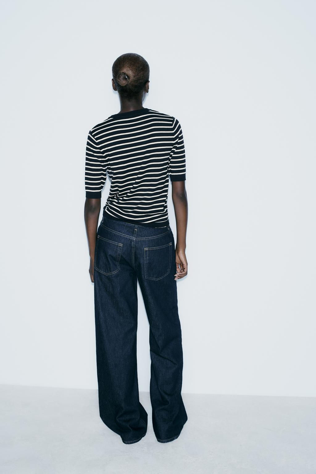 BASIC PLAIN KNIT SHORT SLEEVE TOP - Zara фото 13