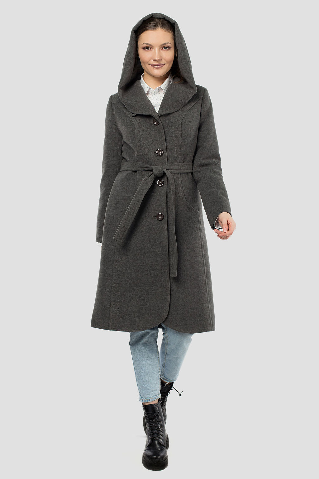 Пальто утепленное (пояс)