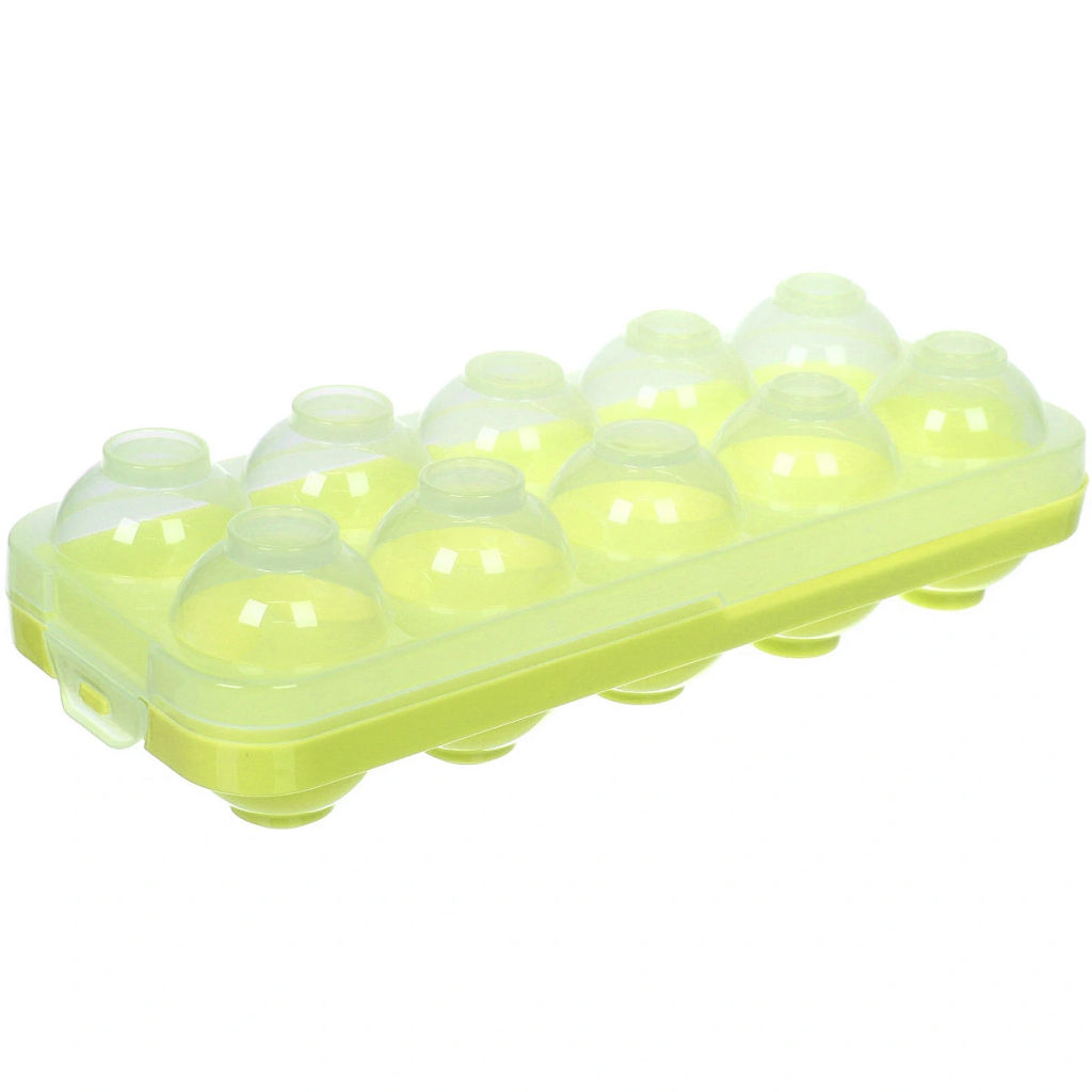 Цена за 2 шт. Контейнер для хранения яиц 10 шт с крышкой 25*11*7см, цвет микс