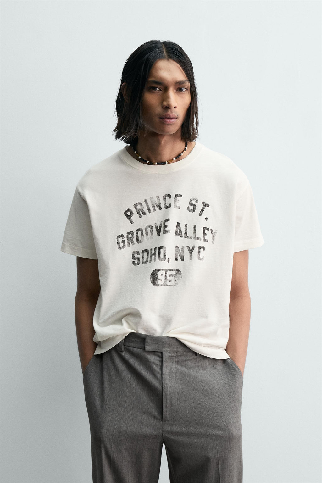 BOXY FIT FADED SLOGAN T-SHIRT - Zara фото 10