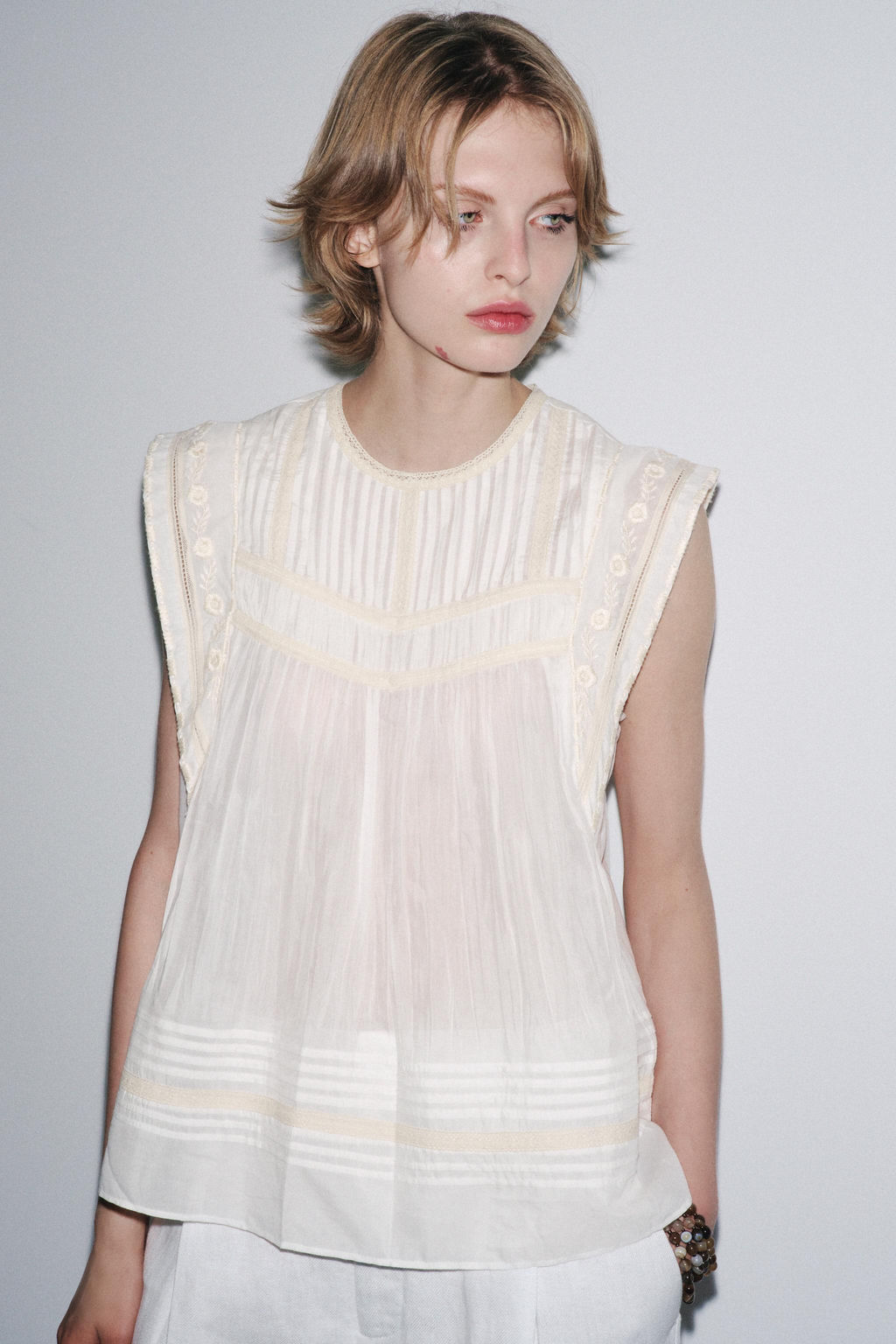 ZW COLLECTION EMBROIDERED BLOUSE - Zara фото 2