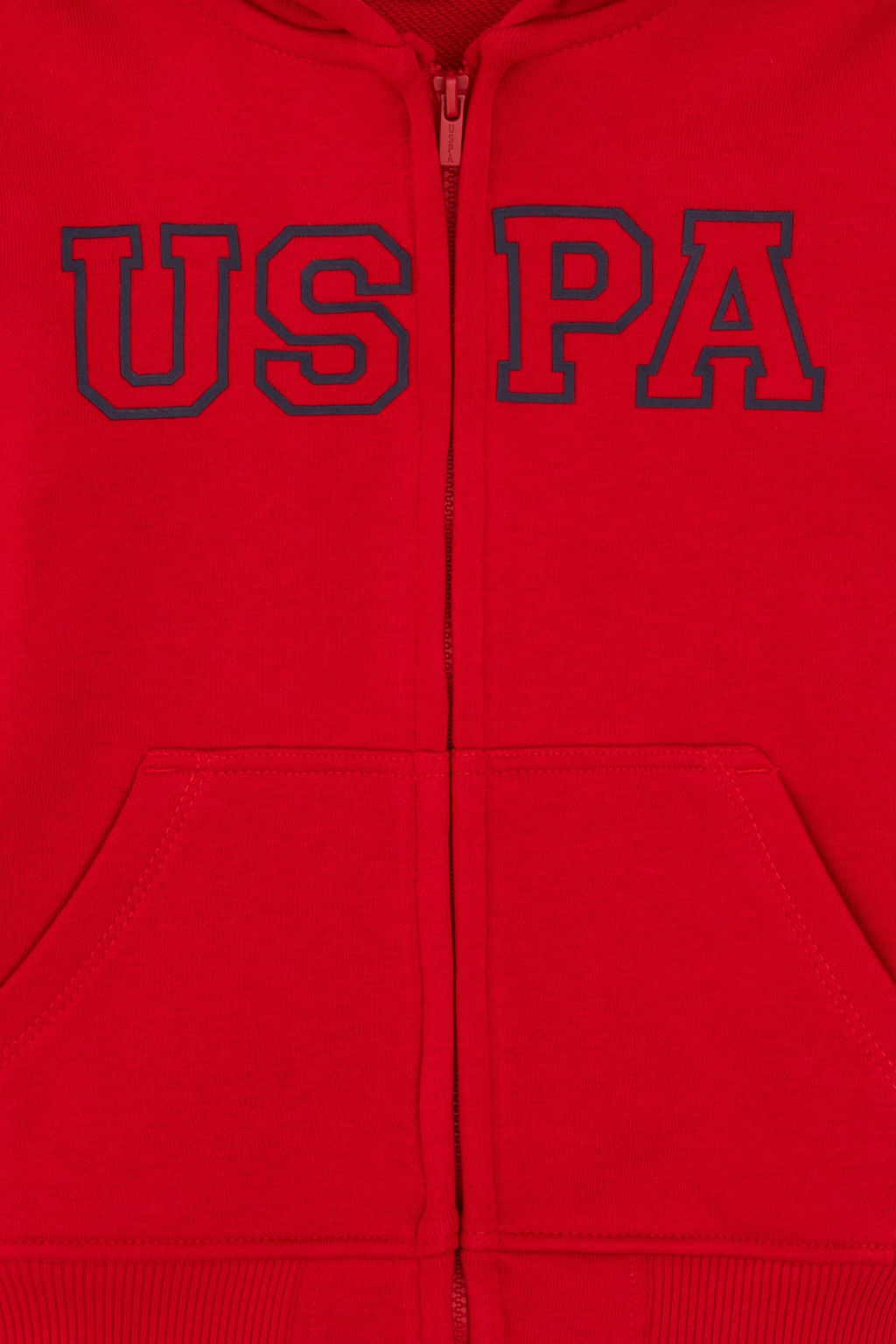 Erkek _ocuk K_rm_z_ Fermuarl_ Kap__onlu Sweatshirt - U.s. polo assn фото 3