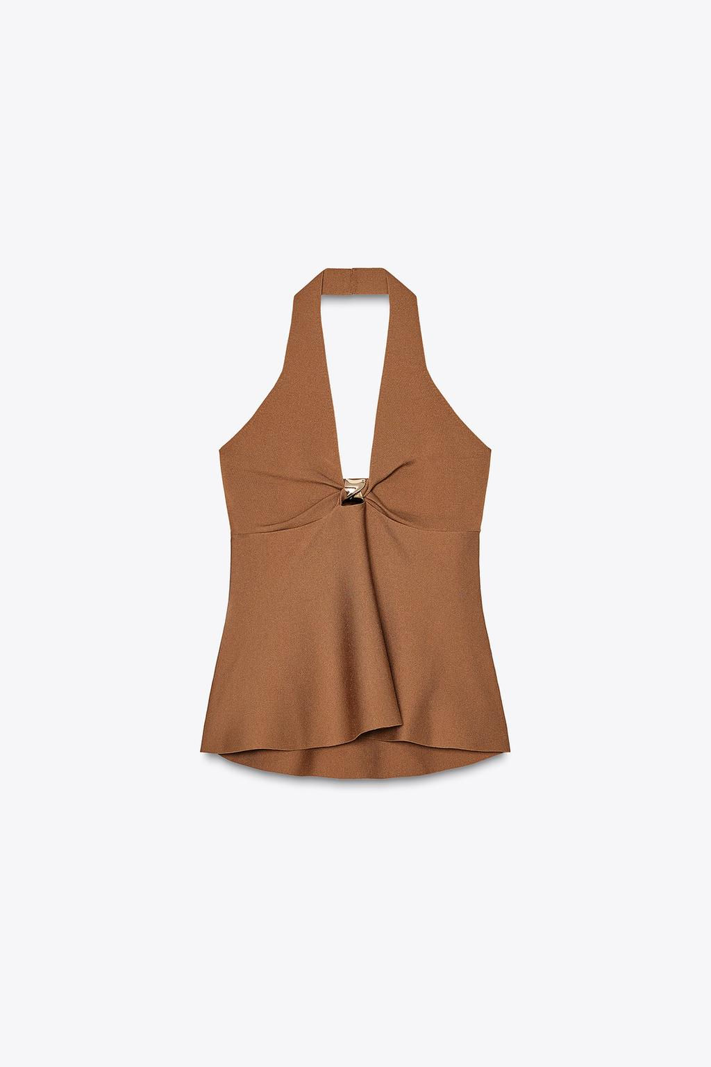 HALTER PEPLUM TOP - Zara фото 5