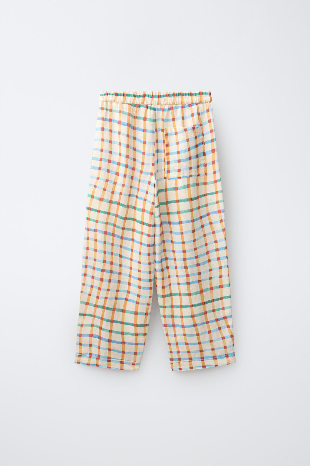 PANTAL?N RELAXED CUADROS 100% LINO CLARA CEBRIAN  / Crudo - Zara фото 2