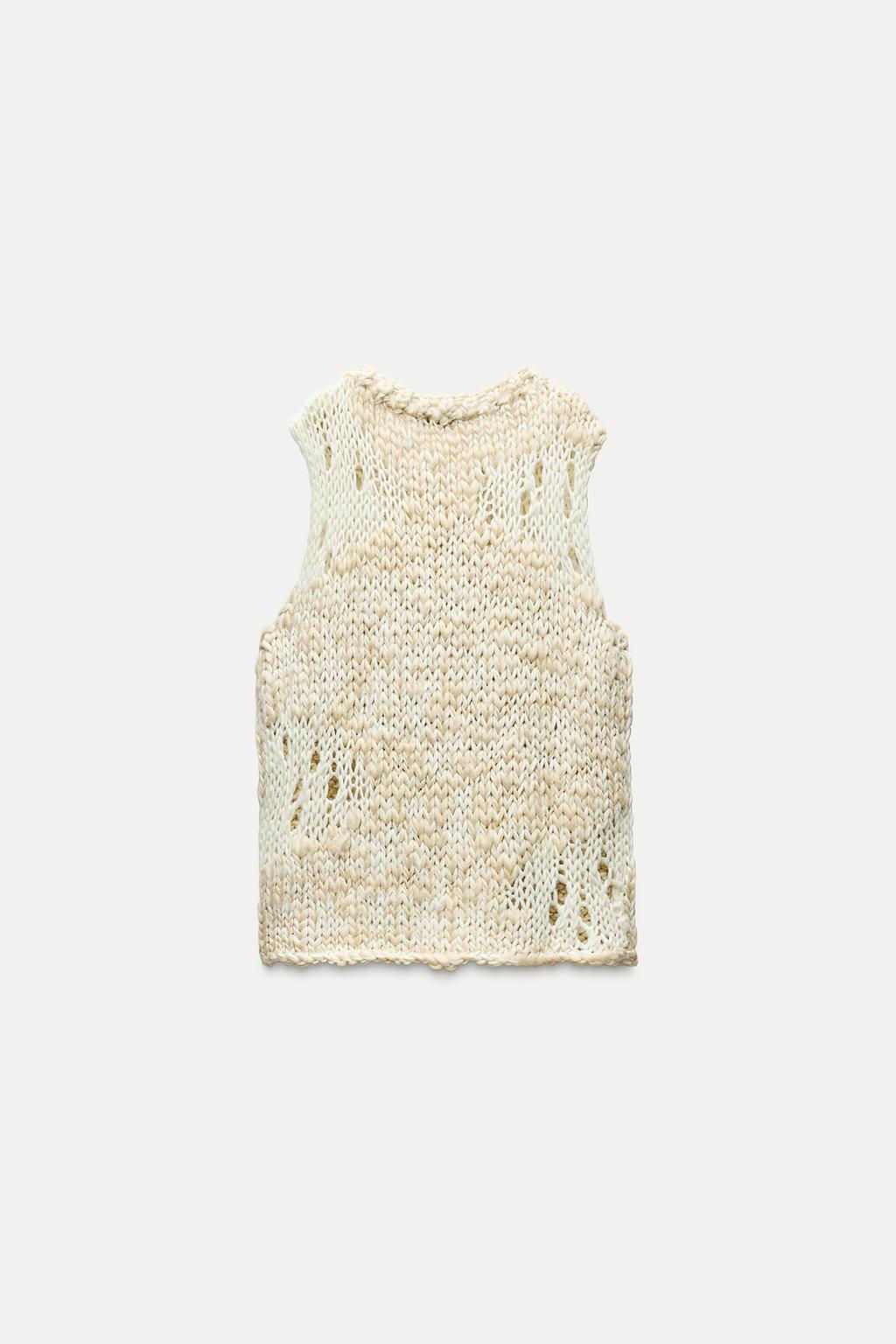 OVERSIZE KNIT SLEEVELESS JUMPER - Zara фото 6