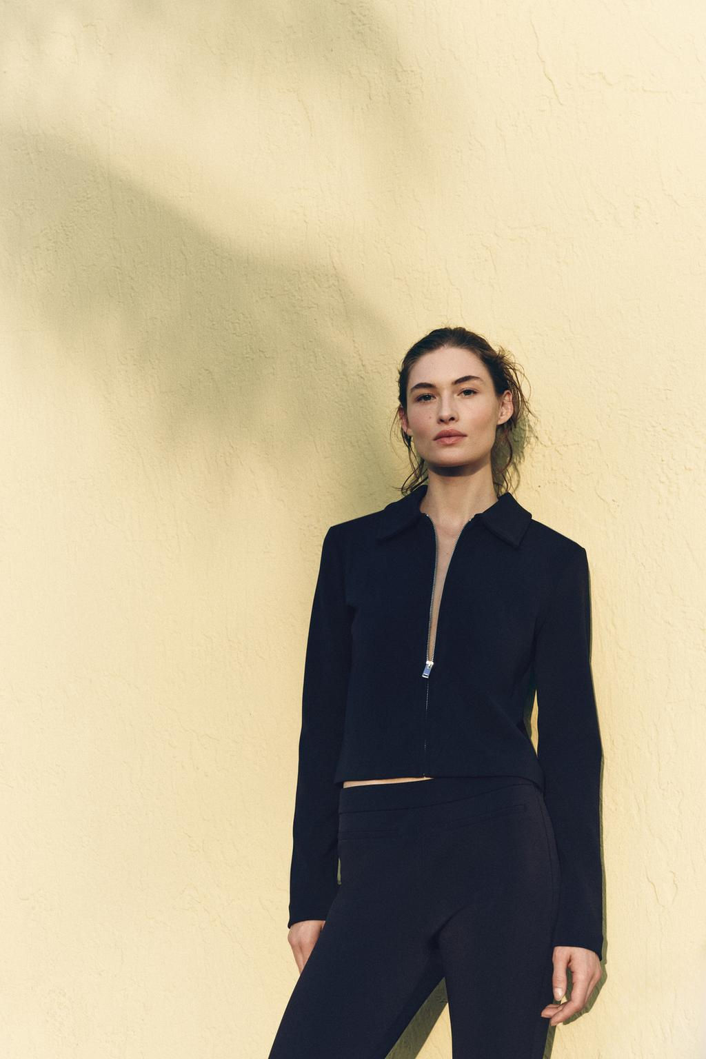 CREPE ZIP-UP JACKET - Zara фото 14