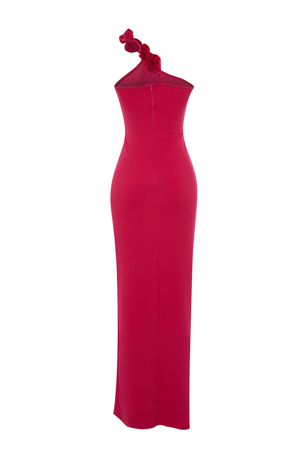 Limited Edition Pembe Vucuda Oturan Gul Aksesuarl? Orme Uzun Abiye Elbise TPRSS24AE00047 - Trendyolmilla фото 8