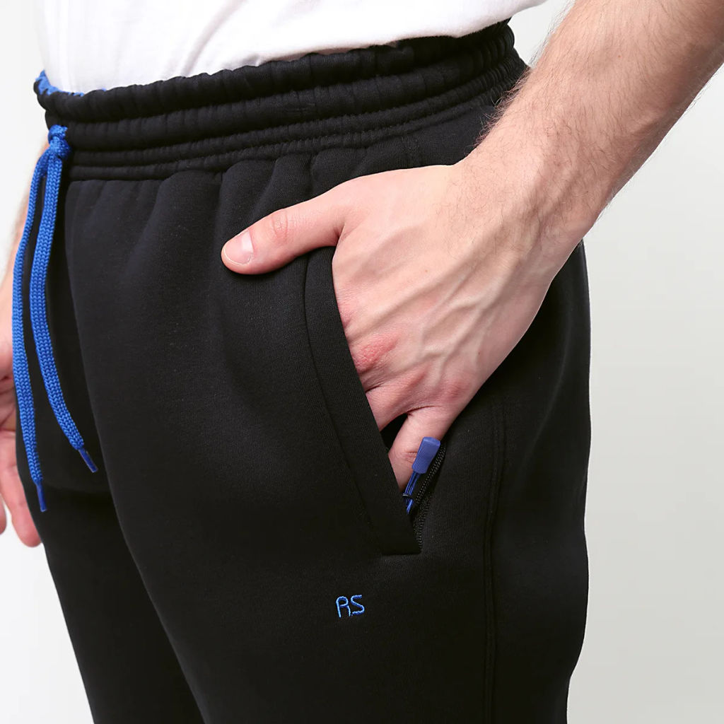 RODOS Брюки М-224 Чёрный/Васильковый