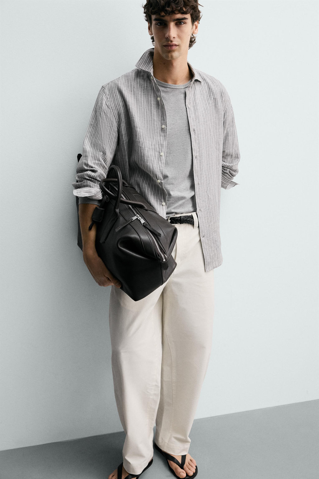 CAMISA RAYAS 100% LINO / rayas - Zara фото 6