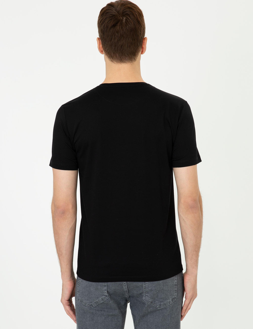 Черная облегающая базовая футболка - Cacharel фото 3