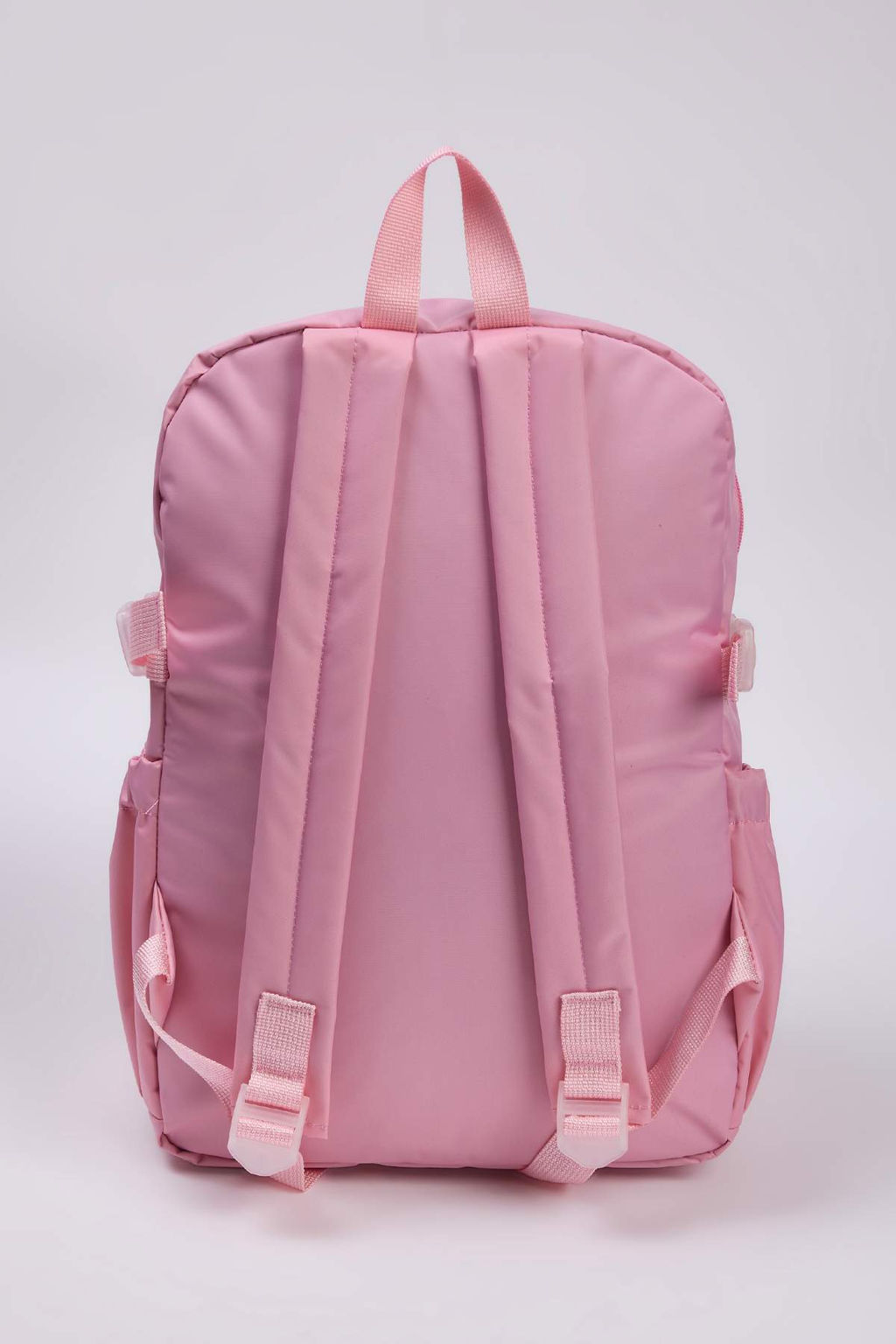 Pembe Kore Tarz? Aksesuarl?,Rozet Detayl? ve Ay?c?kl? Kids Okul S?rt Cantas? TAKAW26OI00004