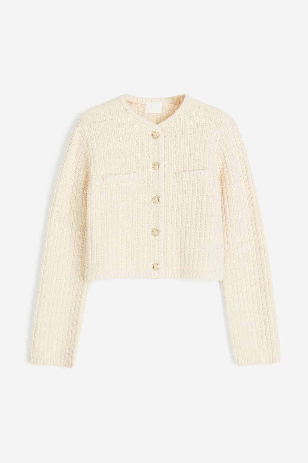Cardigan corto en punto con textura - H&m фото 8