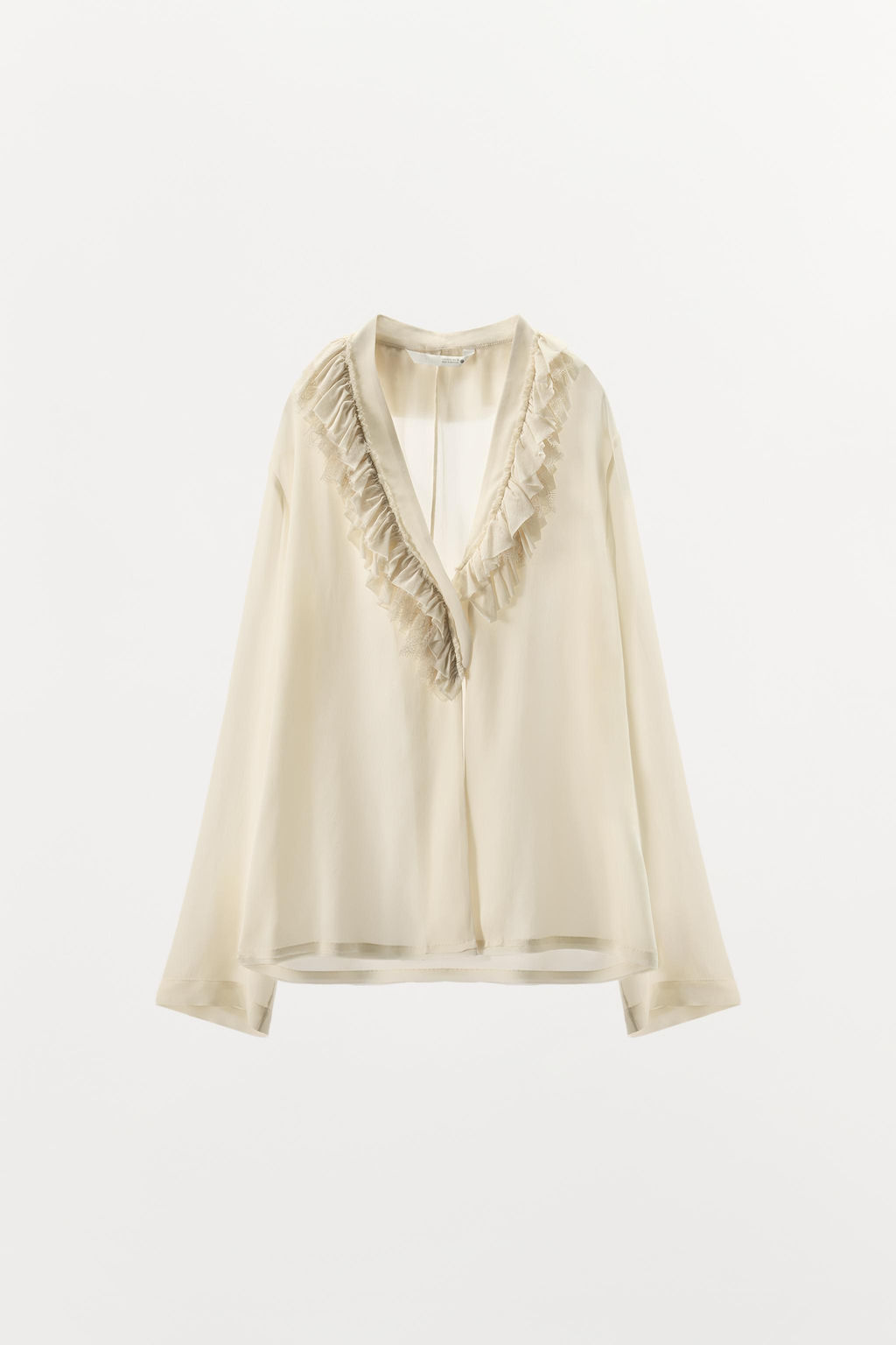 ZW COLLECTION LIMITED EDITION FLOWING RUFFLED SHIRT - Zara фото 8