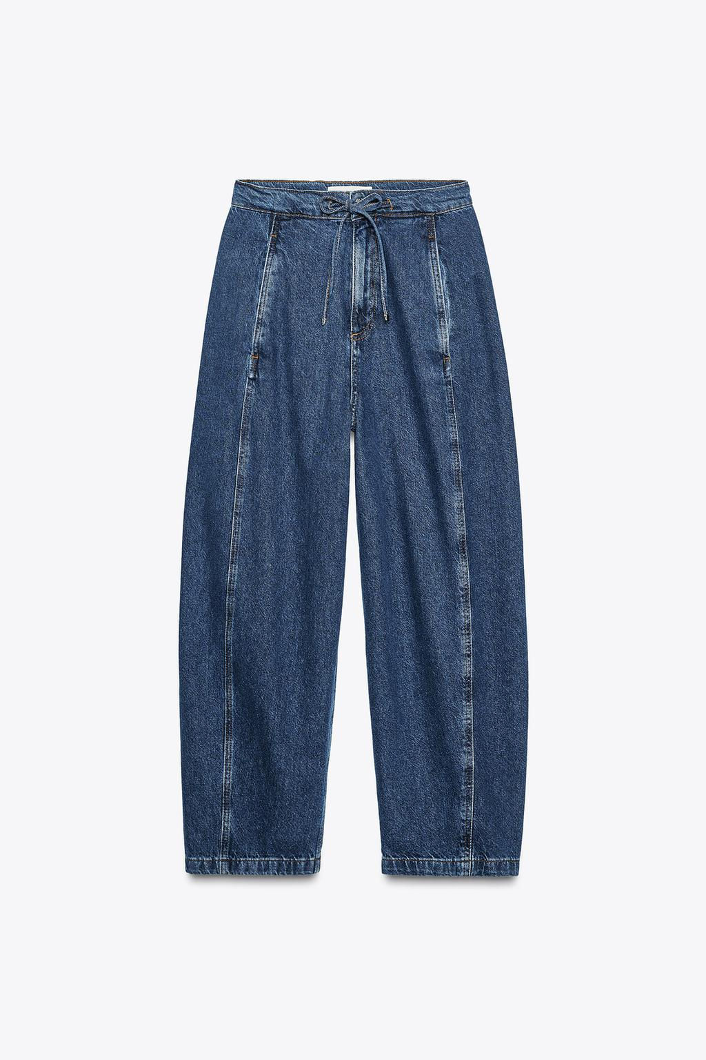 Z1975 HIGH-WAIST DRAWSTRING JEANS - Zara фото 4