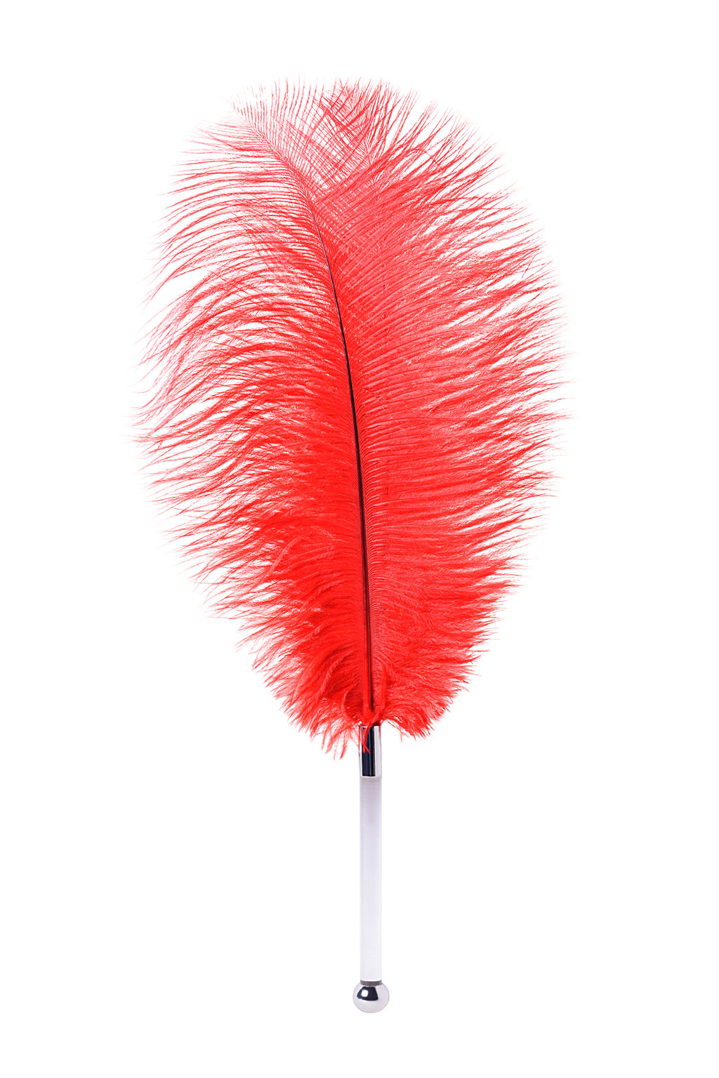 Перо страусиное TOYFA Theatre, красный, 40 см