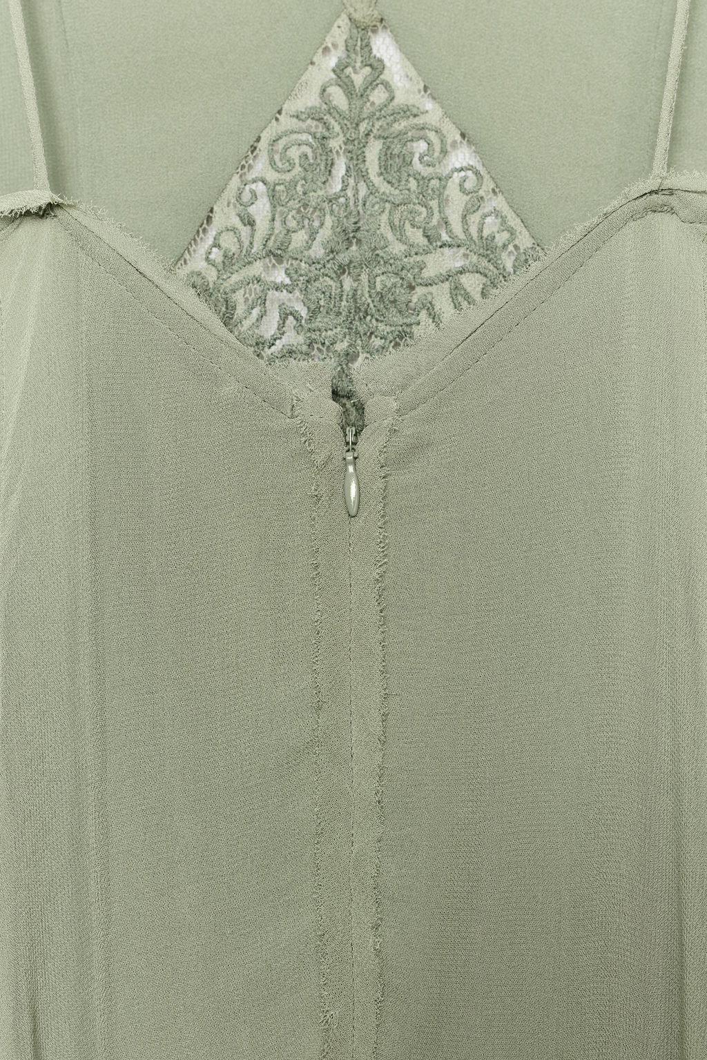 VESTIDO VOLANTES BORDADOS ZW COLLECTION / Verde agua - Zara фото 8
