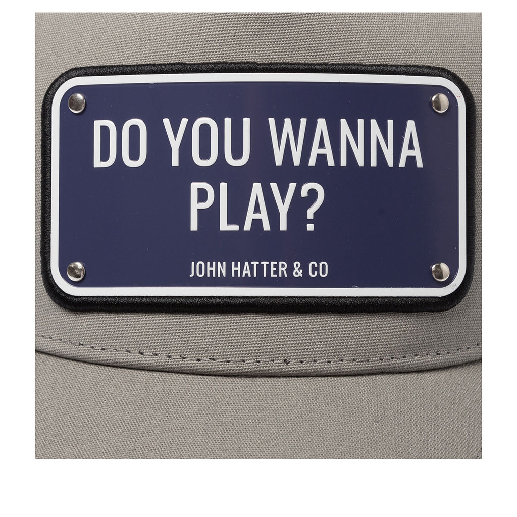 Бейсболка JOHN HATTER арт. 1-1022-U00 Do You Wanna Play? (светло-серый)  фото 4