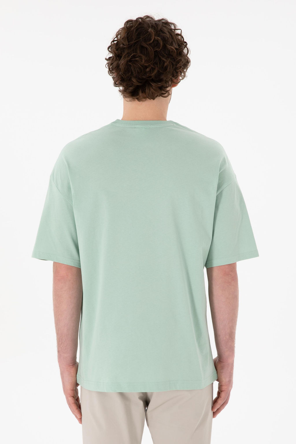 Erkek Oversize Fit Bisiklet Yaka Su Ye_ili Ti__rt Sepette S_rpriz _ndirim - U.s. polo assn фото 6