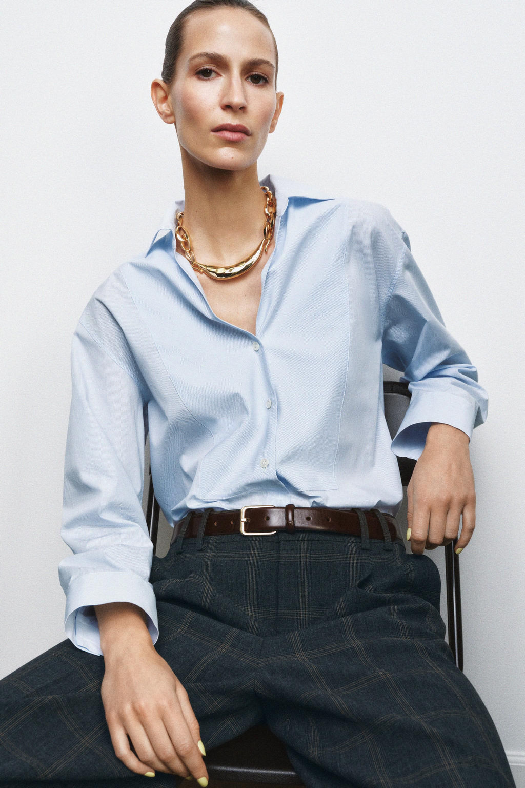 ZW COLLECTION POPLIN SHIRT - Zara фото 6