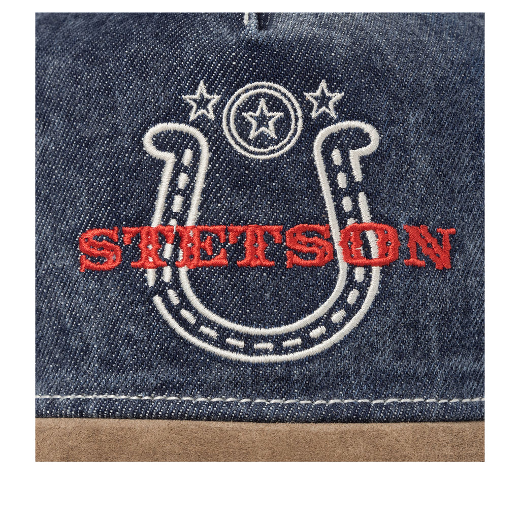 Бейсболка STETSON арт. 7741177 TRUCKER CAP DENIM WESTERN (темно-синий / коричневый)  фото 4