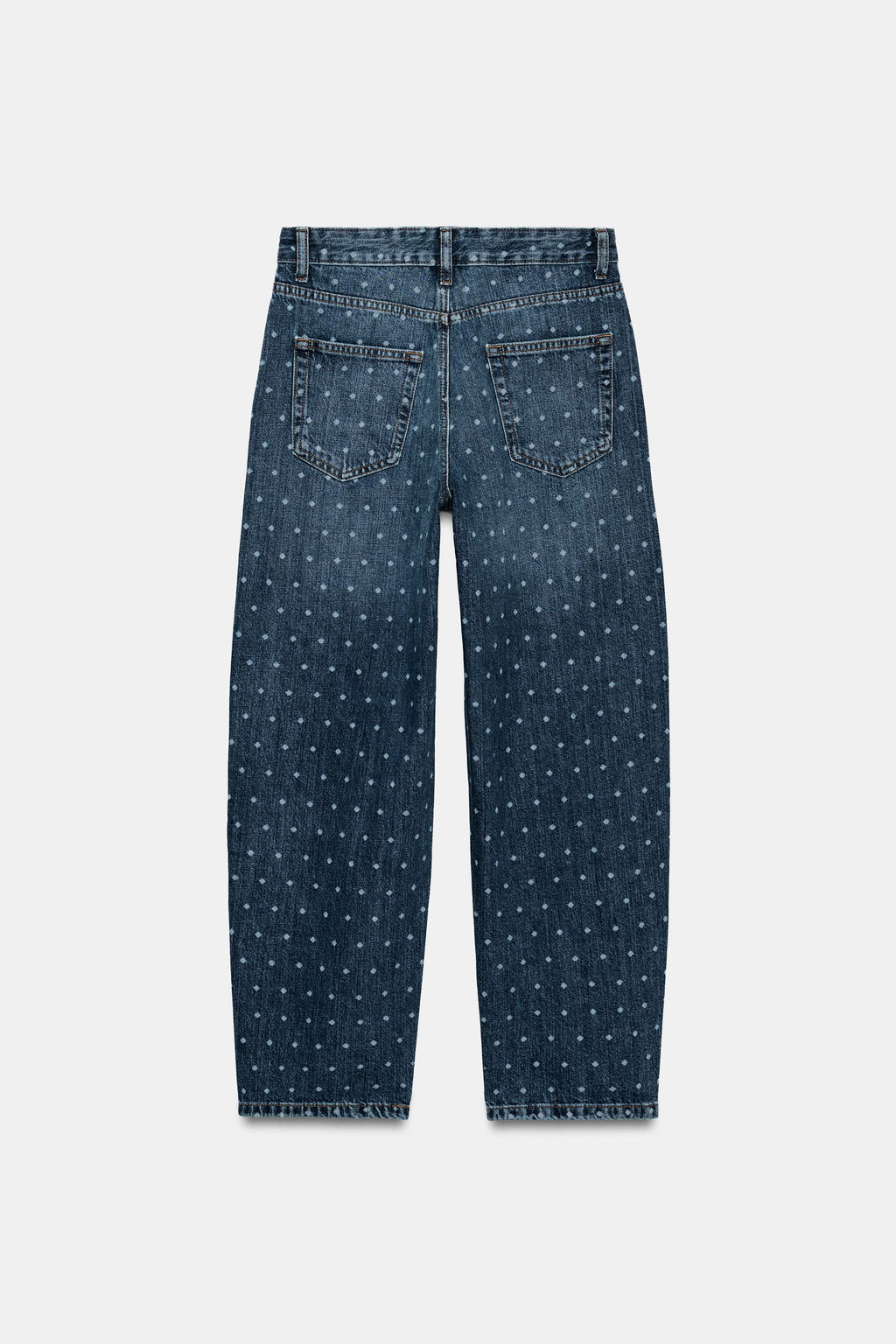 JEANS ZW COLLECTION TAPERED TIRO MEDIO LUNARES / azul - Zara фото 7