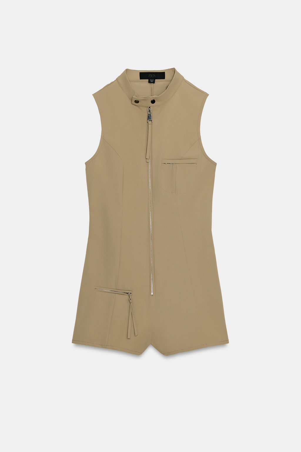 MONO CORTO CREMALLERA / Khaki oscuro - Zara фото 6