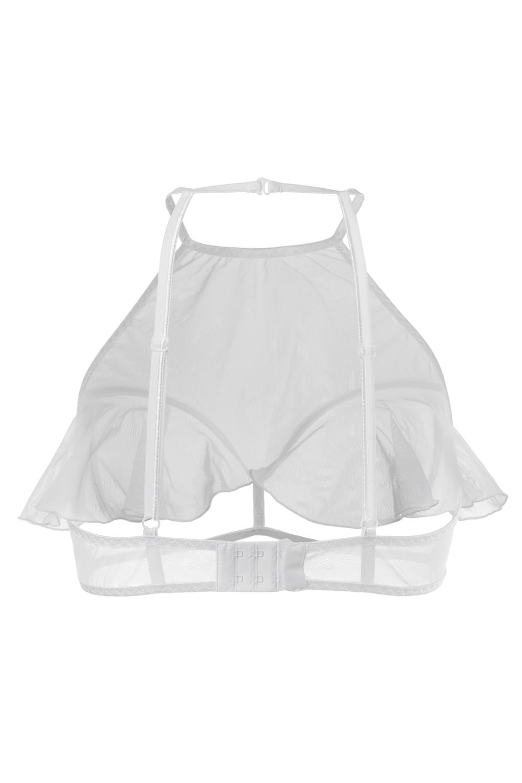 Эротический бралетт Erolanta Karen с открытой грудью, белый (46-48)  фото 9