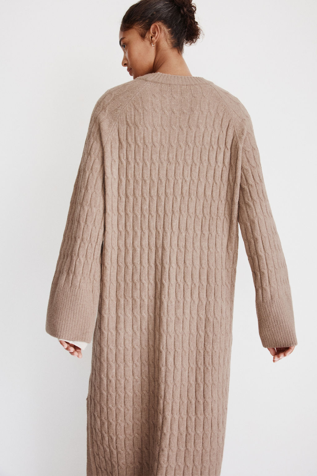 Maxivestido en punto trenzado - H&m фото 6