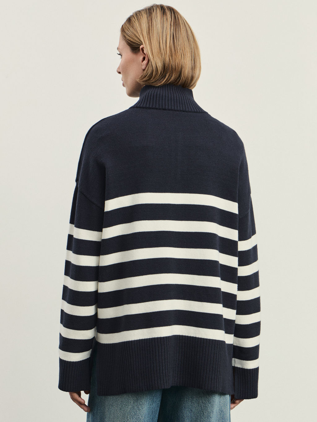 Джемпер на молнии в полоску / Zarina  фото 6