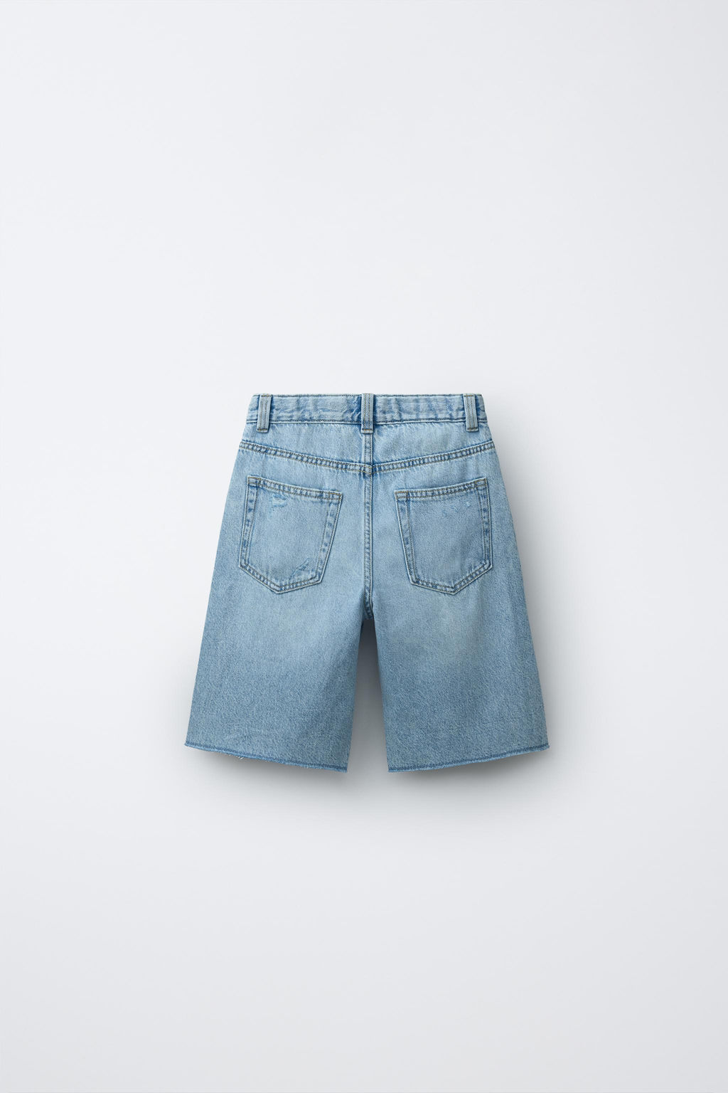 BERMUDA DENIM WIDE FIT ROTOS / Azul claro - Zara фото 2