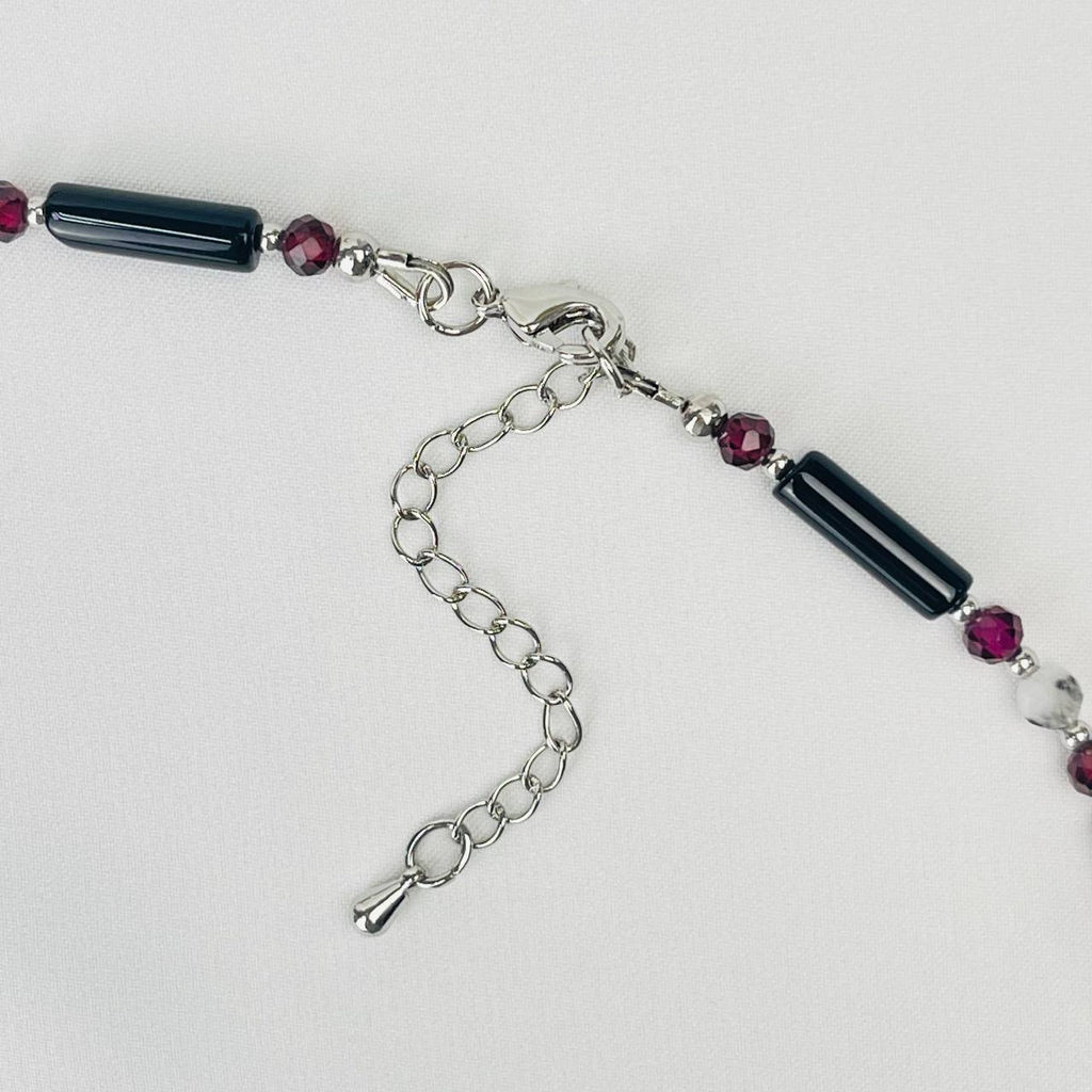 Колье из Агата, Граната и Лунного камня