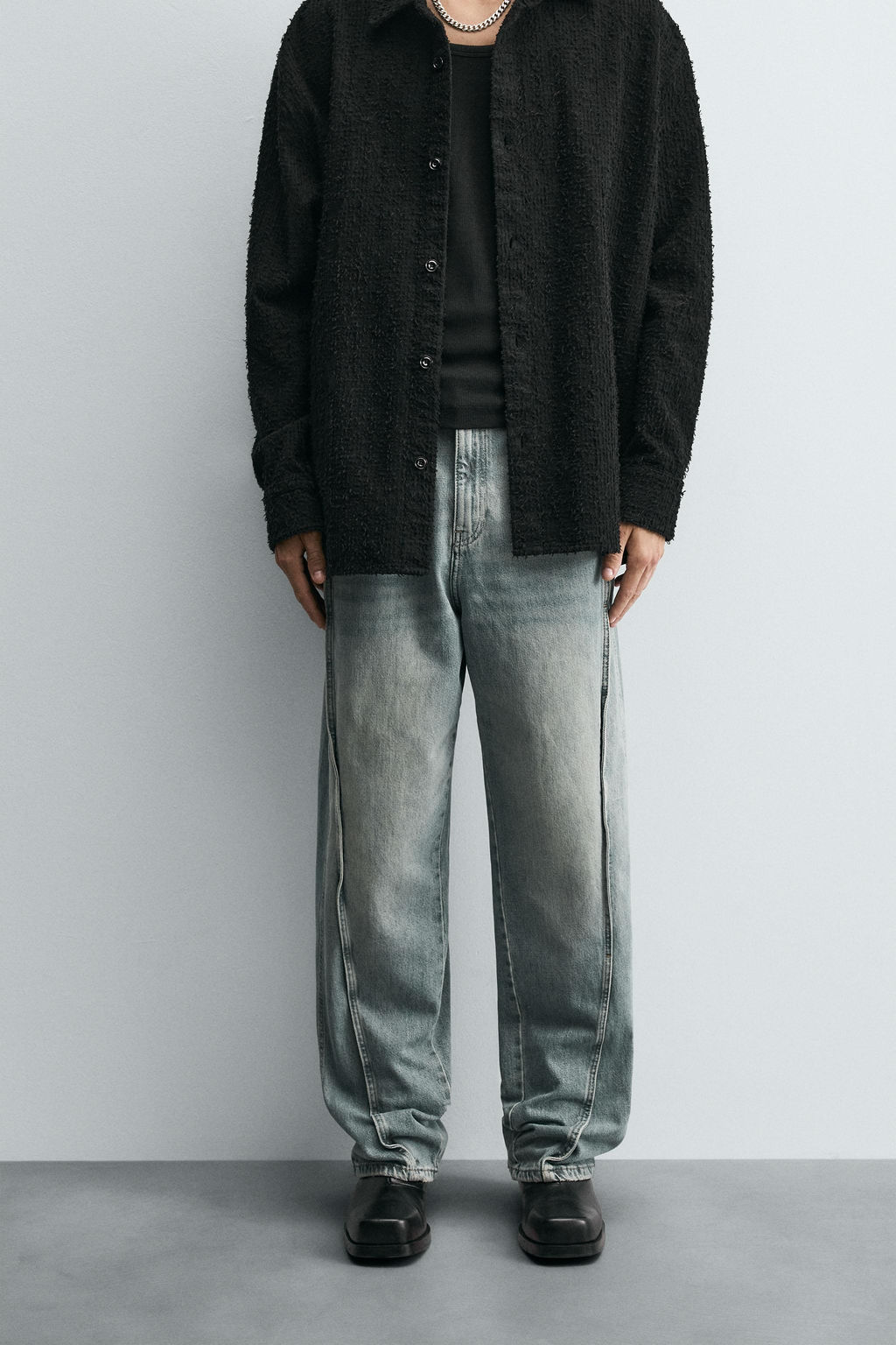 BAGGY JEANS WITH SEAMS - Zara фото 2