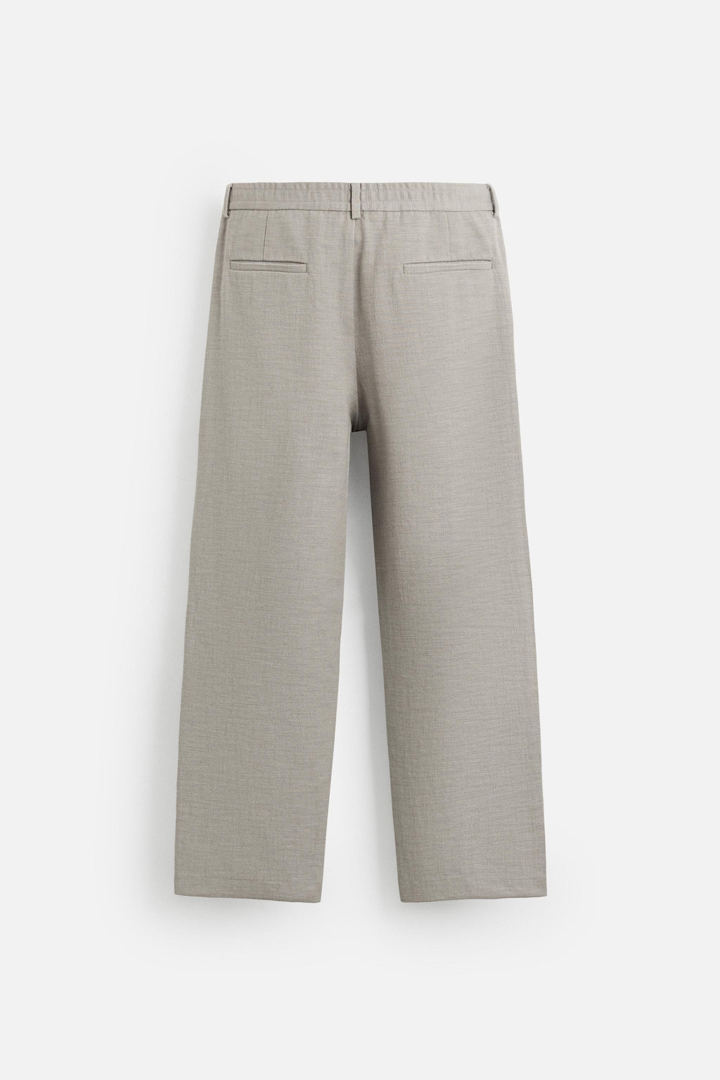 TEXTURED REGULAR FIT TROUSERS - Zara фото 8