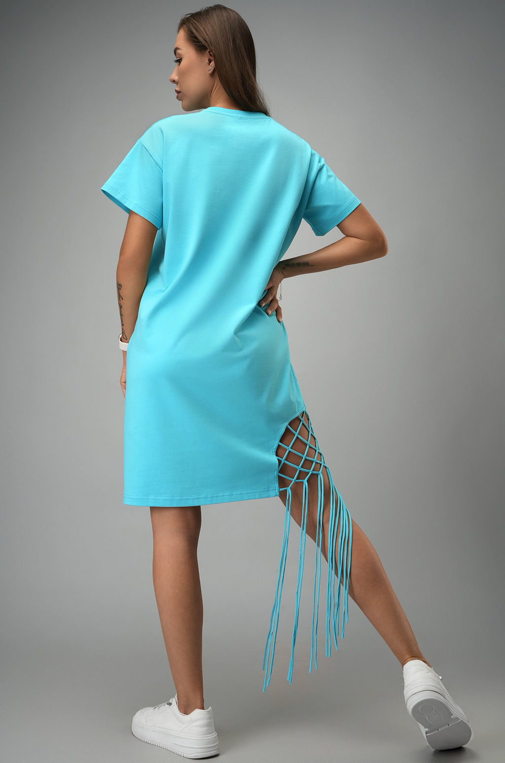 Женское трикотажное платье с бахромой Happyfox