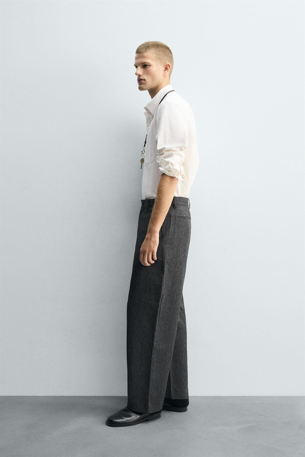 TEXTURED CARROT FIT TROUSERS - Zara фото 4