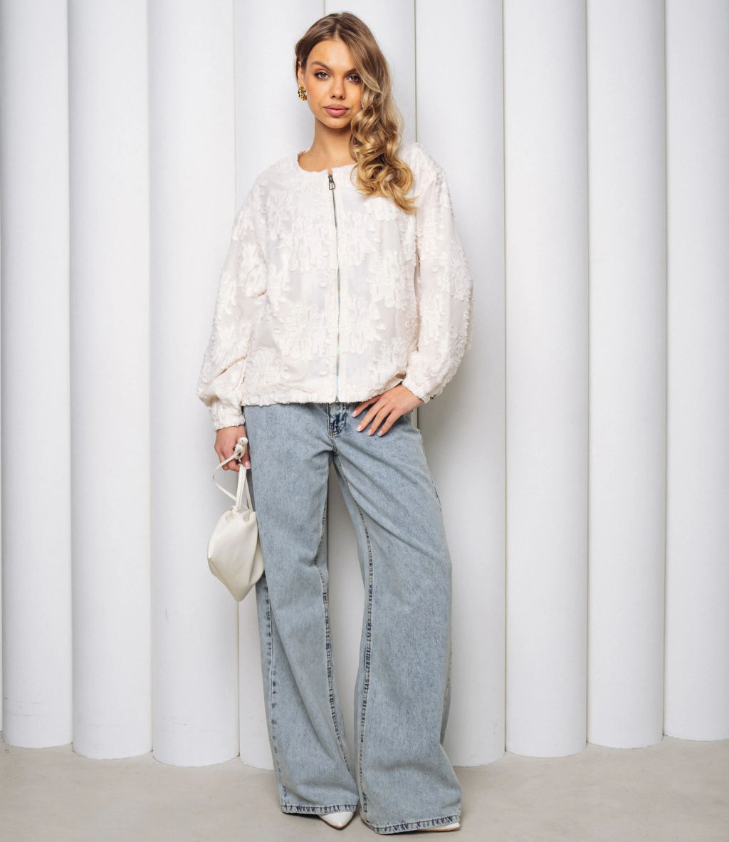 Бомбер #КТ8522 (3), светло-бежевый - Dommod фото 4