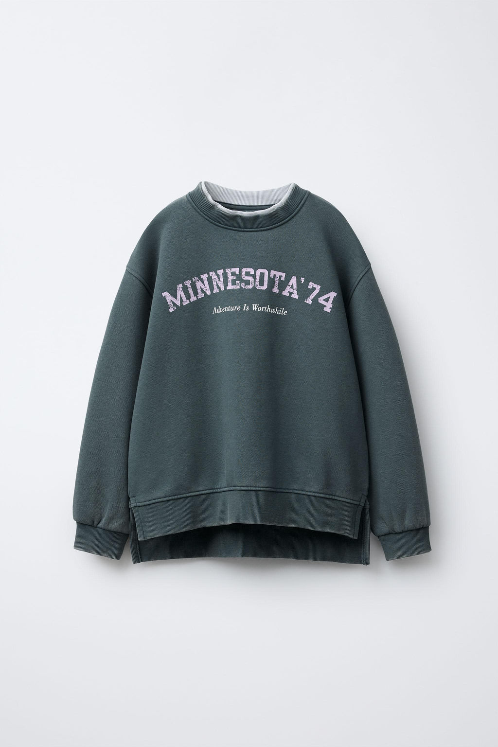 TEXT SWEATSHIRT AND RIBBED LEGGINGS SET - Zara фото 2