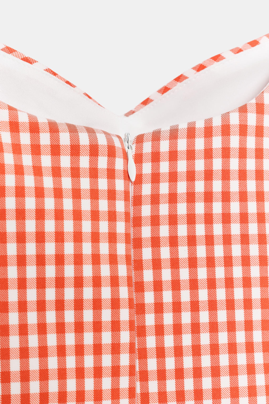 VESTIDO MINI VOLUMEN CUADRO VICHY / Naranja - Zara фото 8