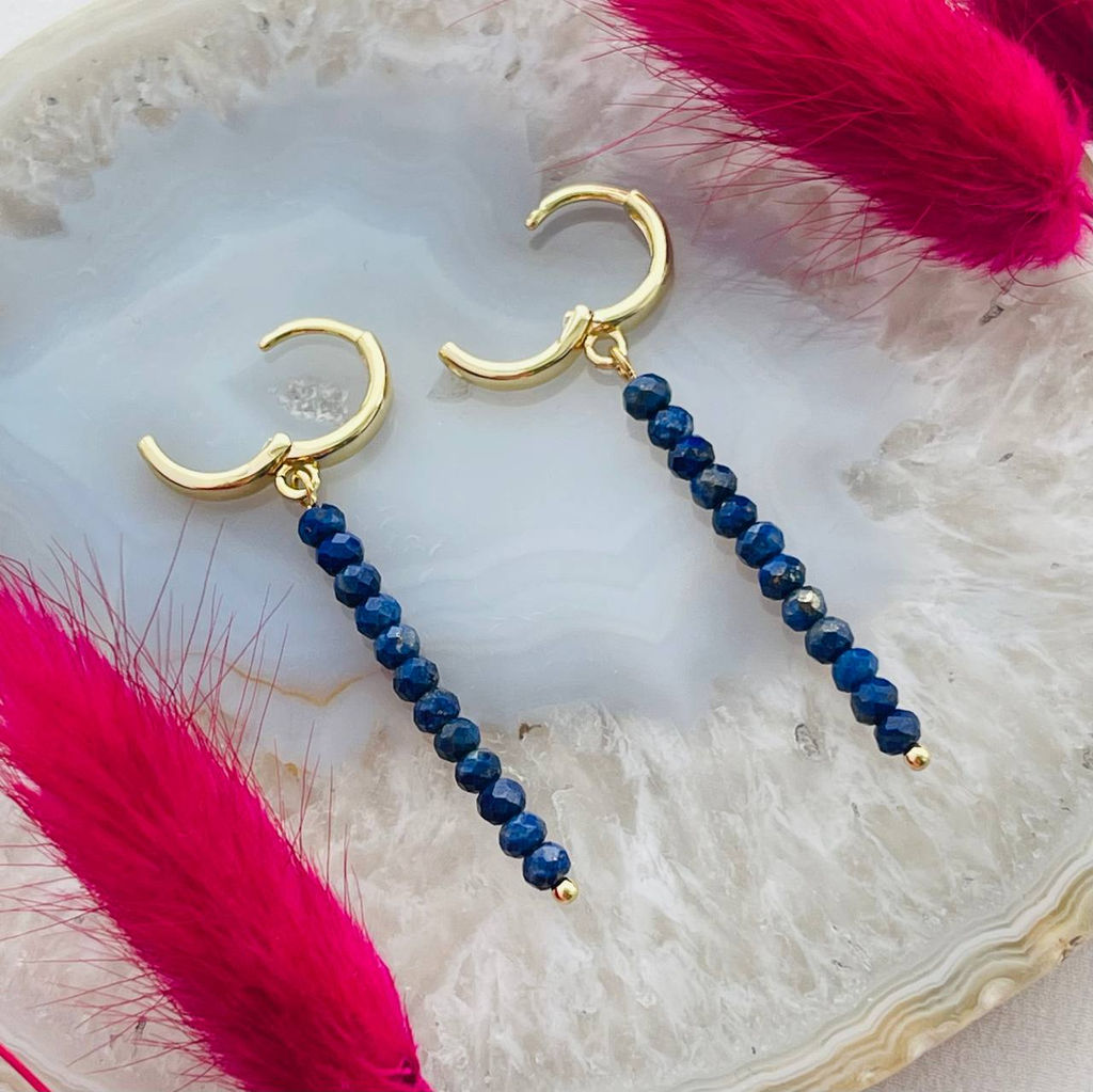 Серьги длинные из Лазурита