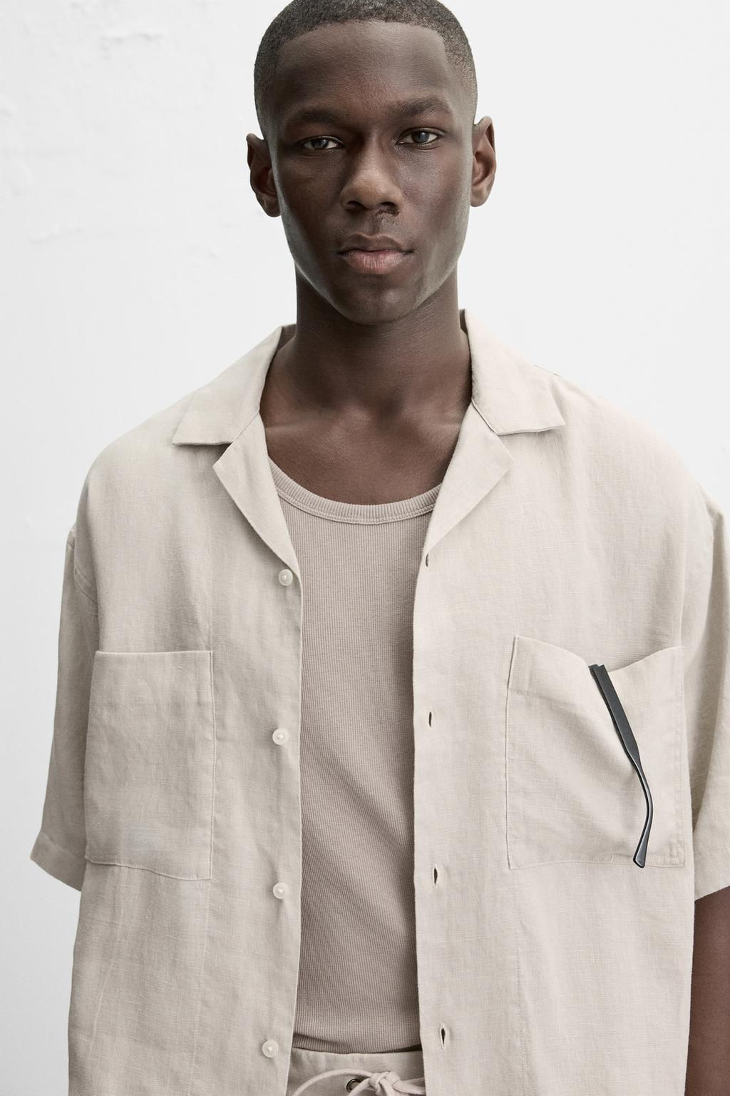 100% LINEN SHIRT - Zara фото 13