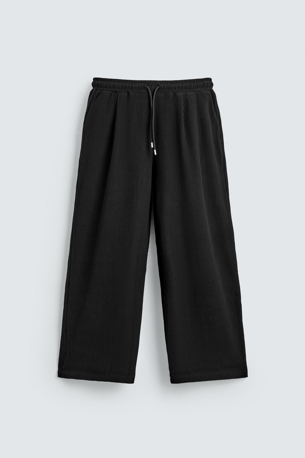 PANTAL?N RELAXED FIT OTOM?N PLIEGUES / Negro - Zara фото 7