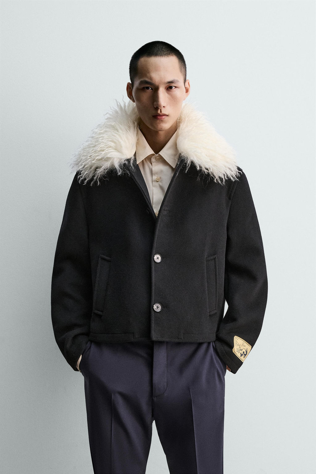 SHORT COMBINED COAT HARRY LAMBERT FOR ZARA X DISNEY  фото 2