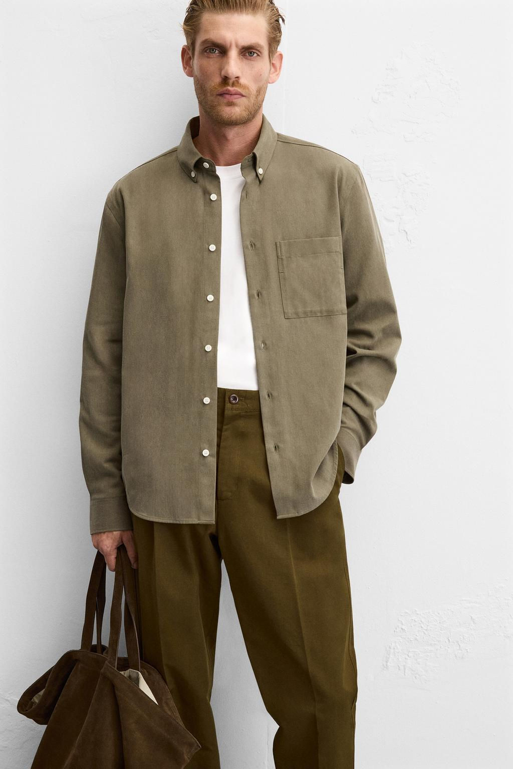 LYOCELL - COTTON SHIRT - Zara фото 21