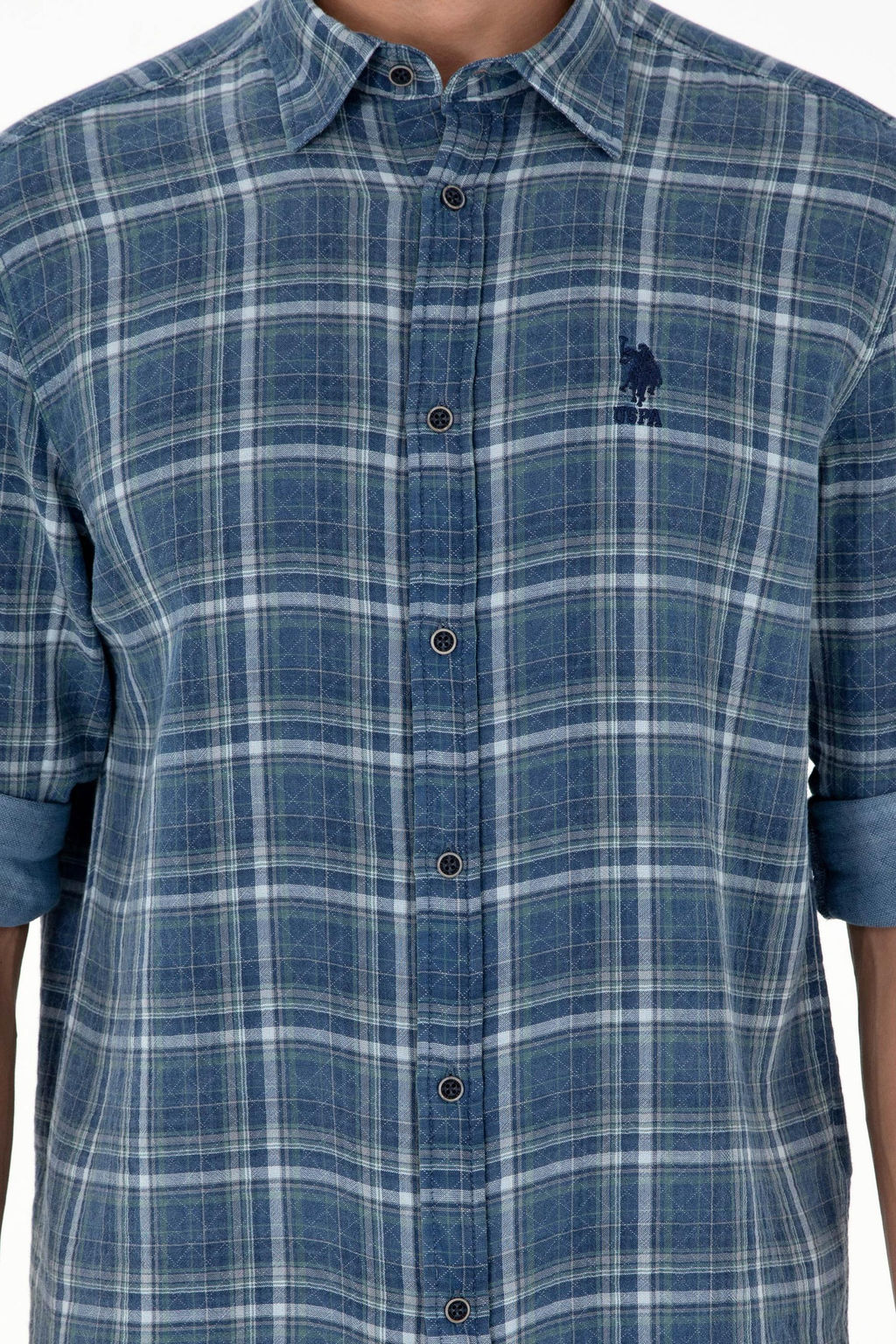 Мужская темно-синяя рубашка с длинным рукавом Неожиданная скидка в корзине - U.s. polo assn фото 6