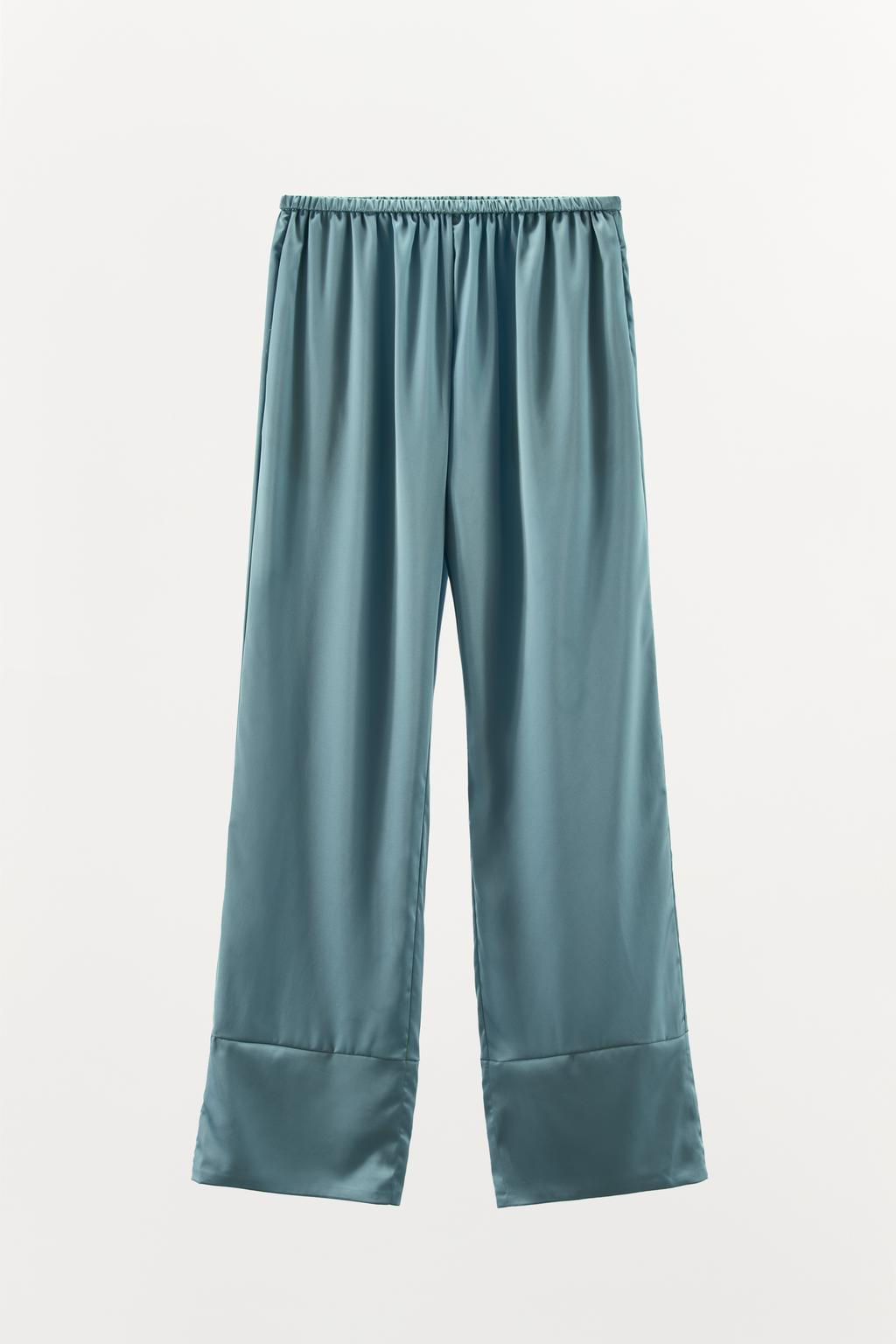 SATIN PYJAMA-STYLE TROUSERS - Zara фото 9