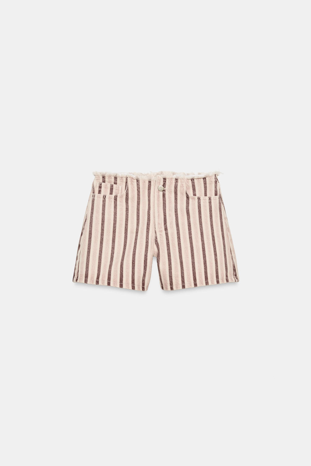 SHORTS Z1975 DENIM DESFLECADO RAYAS / Multicolor - Zara фото 4