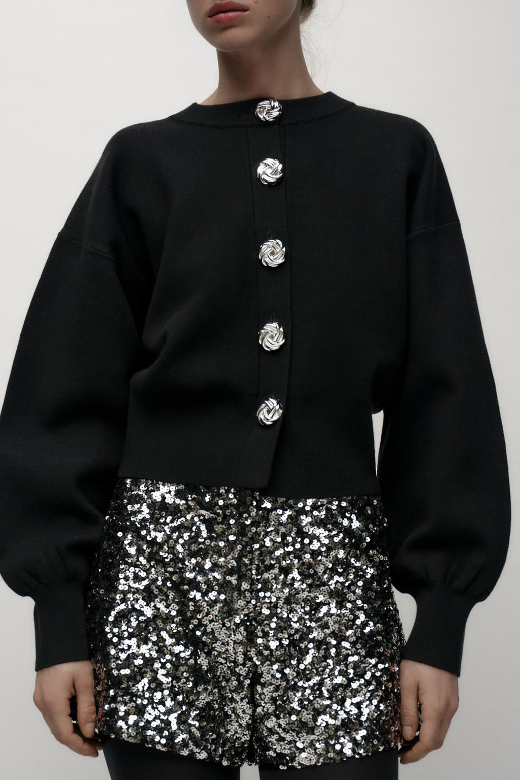 KNIT CARDIGAN WITH LARGE BUTTONS - Zara фото 2